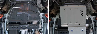 Mitsubishi Pajero Unterfahrschutz für Verteilergetriebe Rival